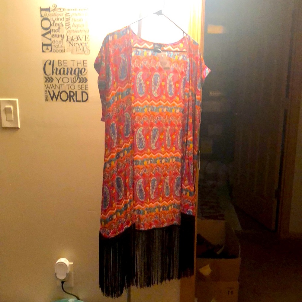 Open cardigan cotton light weight
